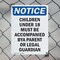 Signmission Children Under 18 Must Be Accompanied, 7 in W x Rectangle, Plastic OS-2PACK-NS-P-710-V-10582 - alternate 6